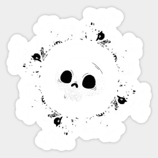 Haunted Halloween Skull Sticker